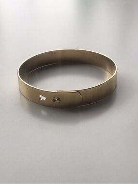 Gold Tone minimalist rustic Bangle Bracelet